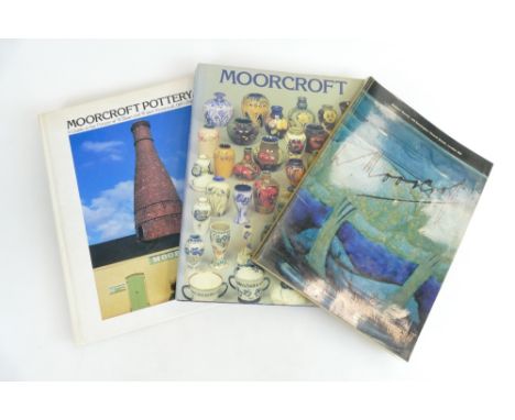 A book on Moorcroft, and A Guide to the Pottery of William and Walter Moorcroft 1897-1986 both by Dennis & Edwards and a 1970