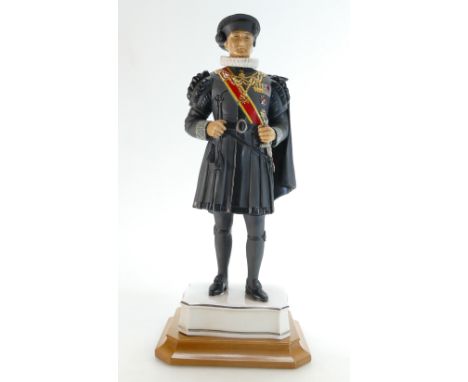 A Royal Worcester figure of  'The Privy Chamberlain of the Sword and Cape to the Pope in the Spanish Costume', modelled by F 