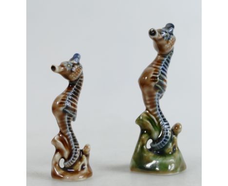 Wade prototype hollow models of seahorse set with compass and a smaller example without compass from the William Harper studi