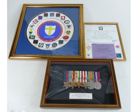 A group of medals awarded to S/260930 Cpl W.Wynne Royal Army Sevice Corps 8th Army comprising 1939-1945 star, Africa star, It