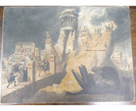 Watercolour signed verso by George Cruikshank measuring 37cm x 50 cm.  Information supplied by vendor indicates this to have 