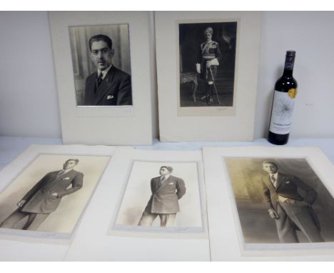 Lafayette Studio large size specimen photographs x 5 - late 1930's - High ranking Indian Army Officer, Sir Karooze Khan Noon,