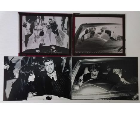 Vintage negatives of George Michael in the early 1980's.