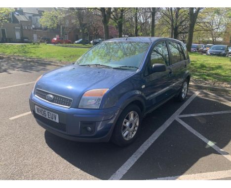 A 2006 Ford Fusion 1.4  Zetec 5 Door Auto (Climate) motorcar, Blue, Petrol, Registration Number NH06 EUV, mileage 61690, firs