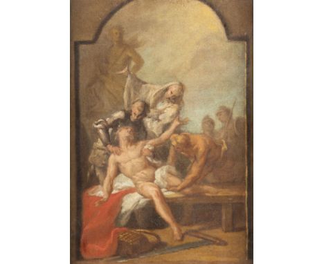 ANTONIO MOLINARI21. Januar 1655 Venedig - 3. Februar 1704 EbendaMARTYRIUM DES HEILIGEN SIMON (BOZETTO) Öl auf Leinwand (doubl