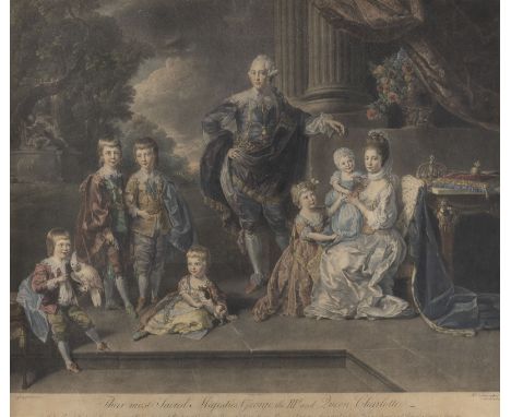 RICHARD EARLOM1743 London - 1822 ebenda'THEIR MOST SACRED MAJESTIES GEORGE THE IIID AND QUEEN CHARLOTTE (...)' (NACH JOHANN J