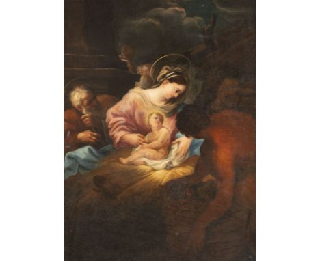 ITALIENISCHE SCHULE IN DER SPÄTEN NACHFOLGE VON CLAUDIO RIDOLFI1570 Verona - 26. November 1644 CorinaldoDARBRINGUNG DER HIRTE