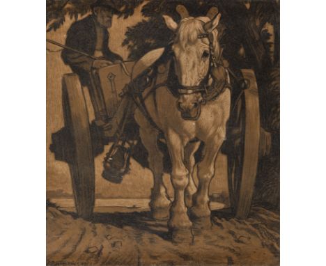 JULIUS PAUL JUNGHANNS1876 Wien - 1958 DüsseldorfDREI ARBEITEN: 'BAUER AUF DEM HEIMWEG' / 'HÜTEJUNGE MIT ZIEGEN' / 'BAUER MIT 