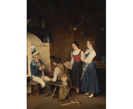 OTTO KECK1873 Oberstaufen - 1948 ImmenstadtDer Postillion (1910) (Kopie nach F. von Defregger) Öl auf Leinwand. 78 x 59 cm (R