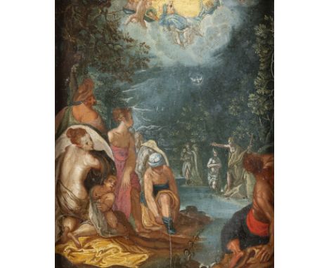 ABRAHAM BLOEMAERT (UMKREIS/SCHULE)25. Dezember 1564 Gorinchem (Holland) - 27. Januar 1651 UtrechtDIE TAUFE CHRISTI, WOHL UM 1