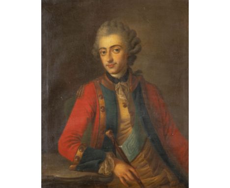 JOHANN GEORG ZIESENIS D.J. (ATTR.)1716 Kopenhagen - 4. März 1776 HannoverHALBFIGURENBILDNIS KARL II, GROSSHERZOG VON MECKLENB