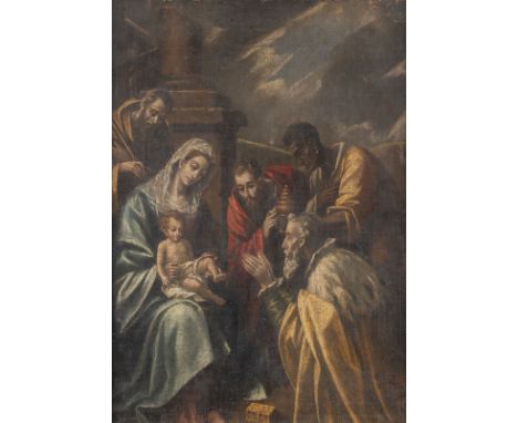 EL GRECO (DER GRIECHE) (SCHULE)('EIGENTLICH: DOMINIKOS THEOTOKOPOULOS')Um 1541 Candia auf Kreta - 7. April 1614 ToledoDARBRIN
