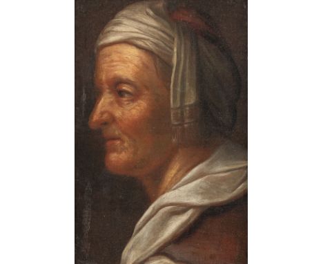 FLORENTINISCHE SCHULE DES 17. JHDANTE Öl auf Leinwand auf Holztafel. 28,5 x 20,5 cm (R. 35 x 26,5 cm). Part. min. altrest., l