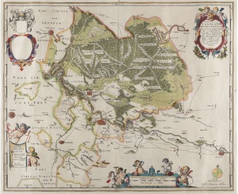 JOAN (JOHANNES) BLAEU1596 Alkmaar - 1673 Amsterdam'BARONATUS CAROLATO BETHANIENSIS IN SILESIA INFERIORE' (BARONIE BEUTHEN - U