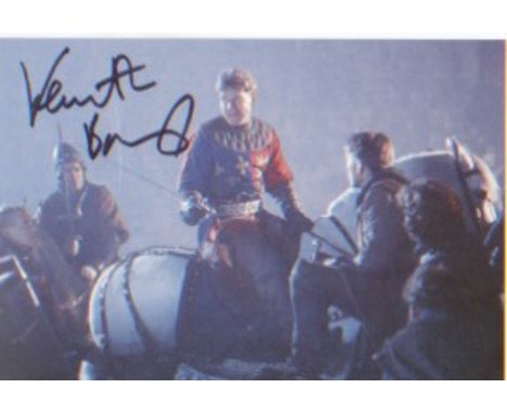  Kenneth Branagh. signed 8”x6”  portrait in Shakespearean  scene from ‘Henry V.’ Excellent. Est £8-10
