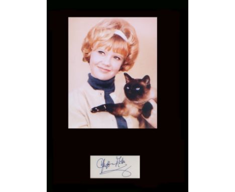  Hayley Mills. Signature with young portrait. Professionally mounted in black to 16”x12”. Excellent. Est £7-10