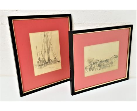FREDERICK LAWSON (1888-1968)Brough Hill, pencil on paper, signed and dated Sept 1913, 17.5cm x 24cm, and companion picture, P