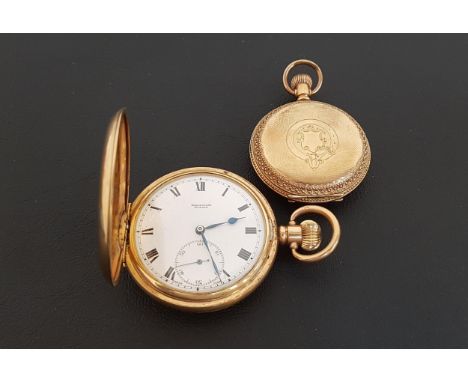 GOLD PLATED HENDERSON'S DUNDEE POCKET WATCHthe white enamel dial with Roman numerals and subsidiary seconds dial, with engrav
