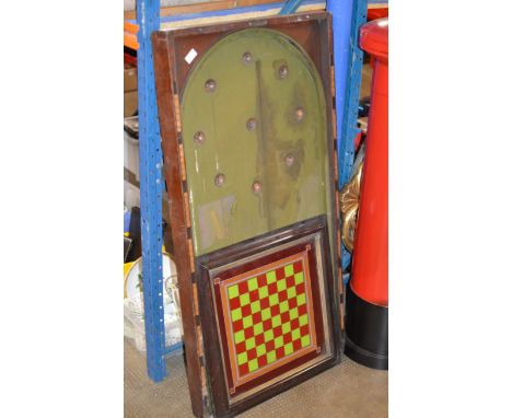 LARGE BAGATELLE BOARD &amp; 1 OTHER GAMES BOARD    