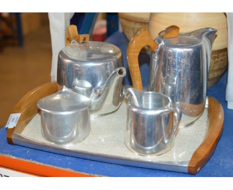 5 PIECE PICQUOT WARE TEA SERVICE    