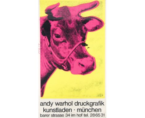 Andy Warhol (American 1928-1987), 'Druckgrafik Kunstladen Munchen', circa 1970, silkscreen in colours, exhibition show poster