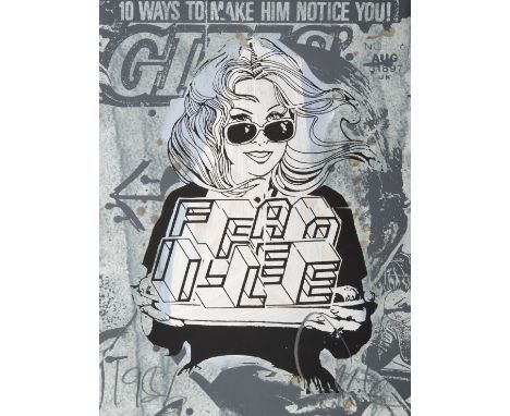Faile (Collabaration), 'Faile Girl', 2007, acrylic and silkscreen ink on paper, signed in pencil front, dated and numbered fr