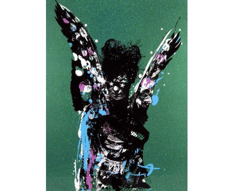 Paul Insect (British b.1971), 'Star Eyes (Aluminium)' 2008, screen print in colours with enamel paint, mika flakes and clear 