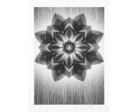 Shepard Fairey &amp; Kai &amp; Sunny (Collaboration), 'Obey X Kai &amp; Sunny (Black &amp; Silver)', 2013, screen print in co