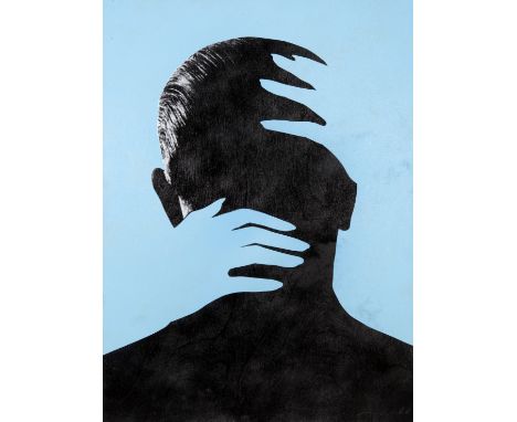 Joe Webb (British b.1976) 'Embrace', 2016, screen print on board, signed in pencil front, signed and in scribed AP in pencil 