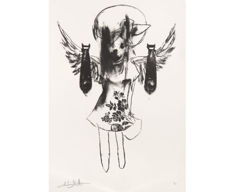 Antony Micallef (British b.1975), ‘Light Angel Bomber 2’, 2006, screen print on paper, signed and numbered from an edition of