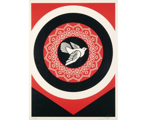 Shepard Fairey (American b.1970), 'Obey Dove (Print Set)', 2011, a pair of screen prints in colours on paper, both signed, da