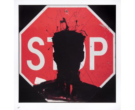 Richard Hambleton (Canadian 1952-2017), 'Stop Sign', 2018, giclee print on paper, inscribed AP in black pen, with R Hambleton