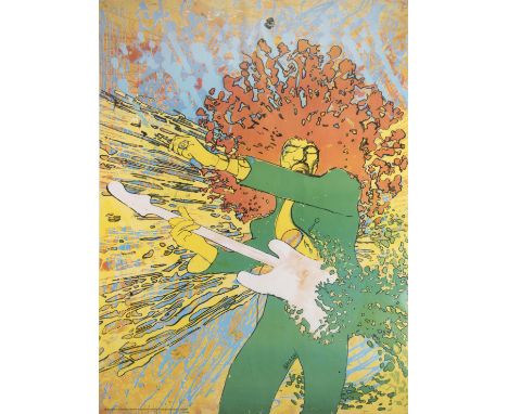 Martin Sharp (Australian 1942-2013), 'Jimi Hendrix Explosion', 1968, offset lithograph in colours, published by Big O Posters