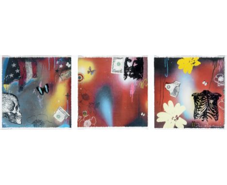 Dan Baldwin (British b.1972), 'Apocalypse Wow Cont. Triptych', 2007, hand finished giclee and screen print on paper, with Dol