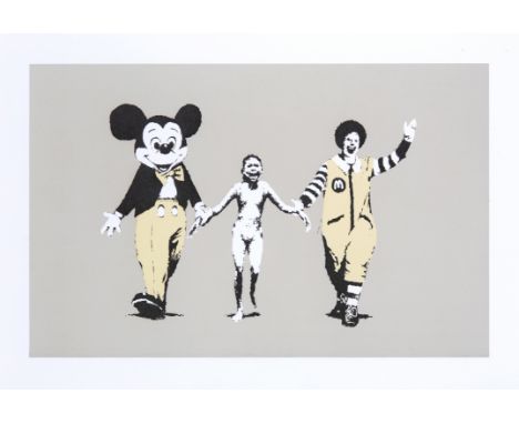 Banksy (British b.1974), 'Napalm', 2004, screen print in colours on paper, numbered from an edition of 500 in pencil, publish