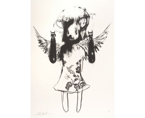 Antony Micallef (British b.1975), ‘Light Angel Bomber 1’, 2006, screen print on paper, signed and numbered from an edition of