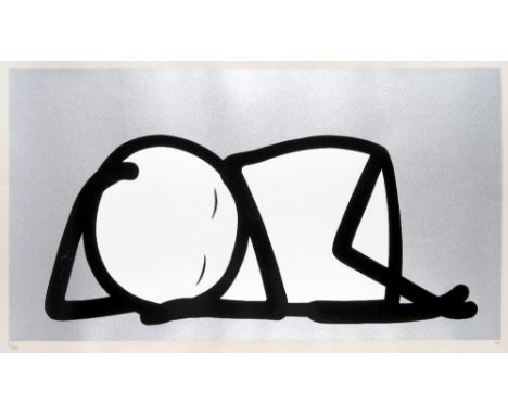 Stik (British), 'Sleeping Baby (Silver)', 2015, screen print in colours on Somerset card, signed and numbered from an edition