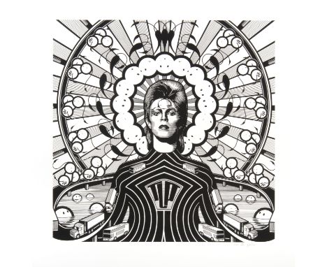 The London Police (Collaboration), ‘All Hail Sir David Of Bowie’, 2013, two colour screen print on 410 gsm Somerset Archival 