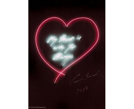 Tracey Emin (British b.1963), ‘My Heart Is WIth You Always', 2015, offset lithograph in colours on 50 gsm silk finish paper, 