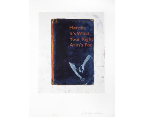 Harland Miller (British b.1964), 'Heroin, It's What Your Right Arm's For', 2012, giclee on Somerset Velvet paper, signed, dat