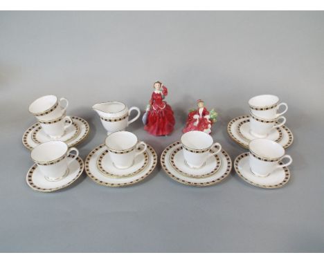 Two Royal Doulton figures - Blithe Morning HN2065 and Lydia HN1908, together with a collection of Royal Worcester Blenheim  p