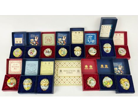 HALCYON DAYS ENAMEL BOXES, comprising the Christmas Box Collection including various dates, Easter collection, various dates,