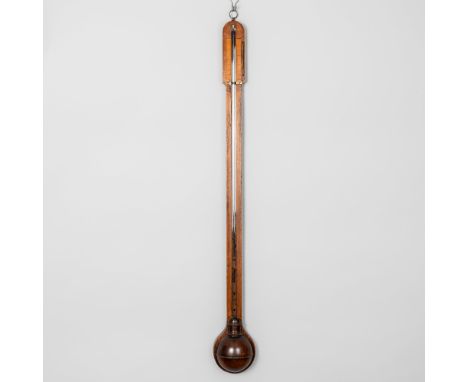A WILLIAM IV MAHOGANY STICK BAROMETERBy Zanetti & Agnew, Manchester, circa 1830With plain mahogany shaft and signed, engraved