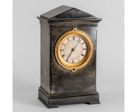 A RARE EARLY VICTORIAN ASHFORD BLACK ‘MARBLE’ MANTEL TIMEPIECEBy Benjamin Lewis Vulliamy, London, No. 1658, Circa 1845The cas