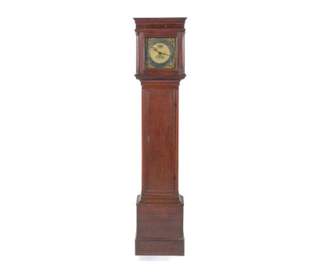 A GEORGE III OAK 30-HOUR LONGCASE CLOCK WITH 10IN DIALBy John May, Southampton, circa 1780The case with a moulded pediment ab
