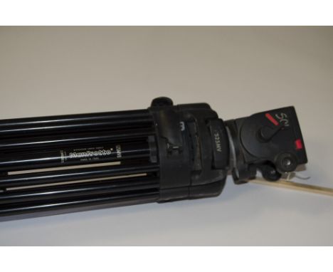 A Manfrotto 525 MVB Heavy Duty Tripod, in good condition with a Manfrotto 501 head, missing camera mounting plate