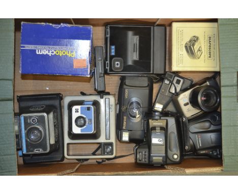 Polaroid Cameras, including a Polariod Vision, Kodak EK160, EK2 lot includes some bridge camera examples.