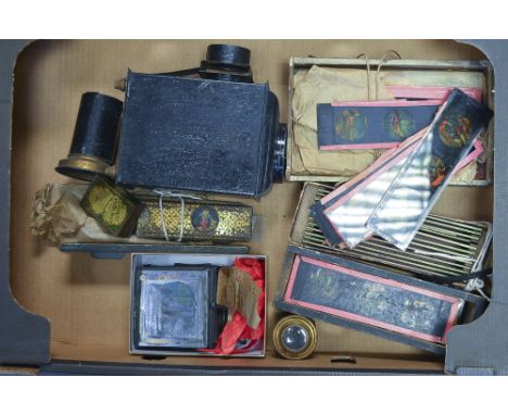 A Collection of Magic Lantern Slides,  a qty of slides of varying formats, subjects including childrens storys and fairy tale