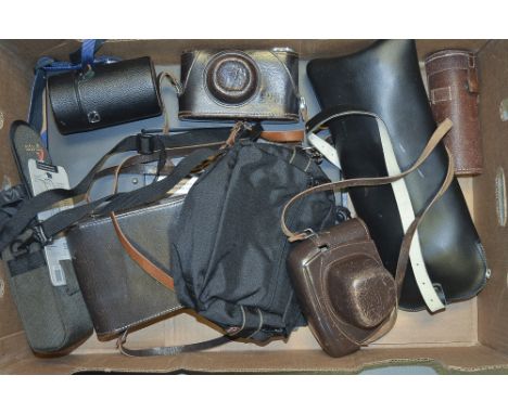 Camera Related Accessories, A Leica M ERC, a Leica SM ERC, a Bolex Paillard Tripod, a Leitz Binocular case, together with a Q