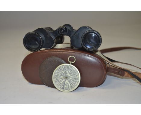 A Pair of Carl Zeiss Jena Binoculars, serial no. 3521958, Jenoptem 8x30W model, together with a Negretti and Zambra pocket Ba